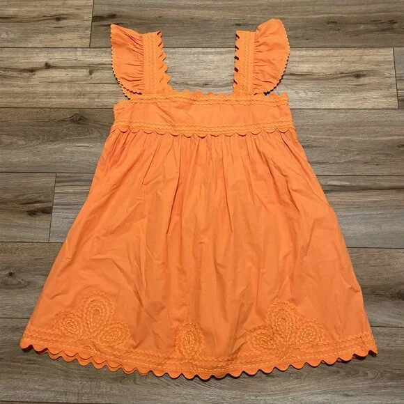 juliet dunn orange dress Embroidered cotton poplin maxi dress in orange - Juliet Dunn